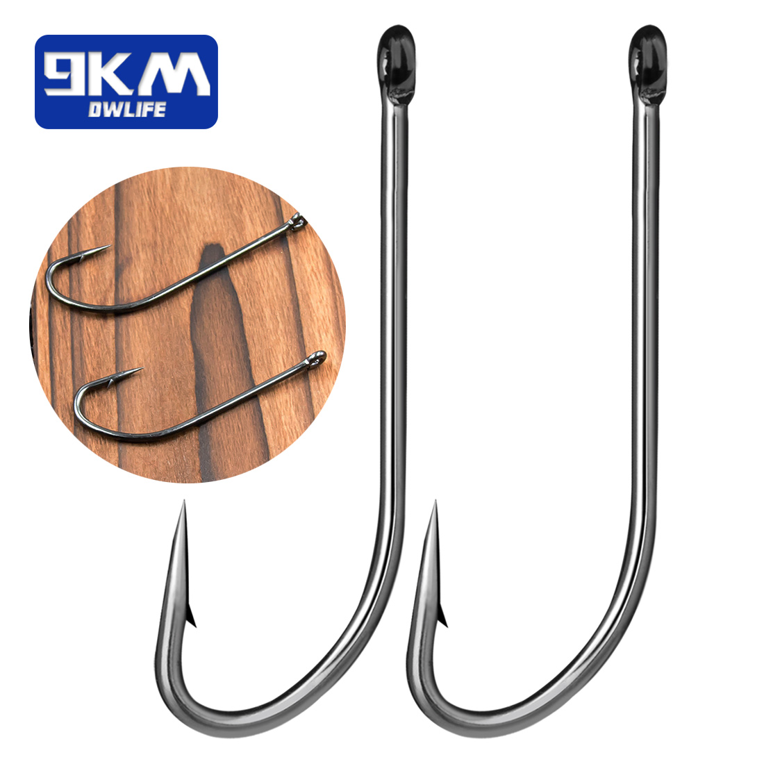 Fishing Hook Assortment - 9KM Seawater Fishing Hook 50~200Pcs Barbed