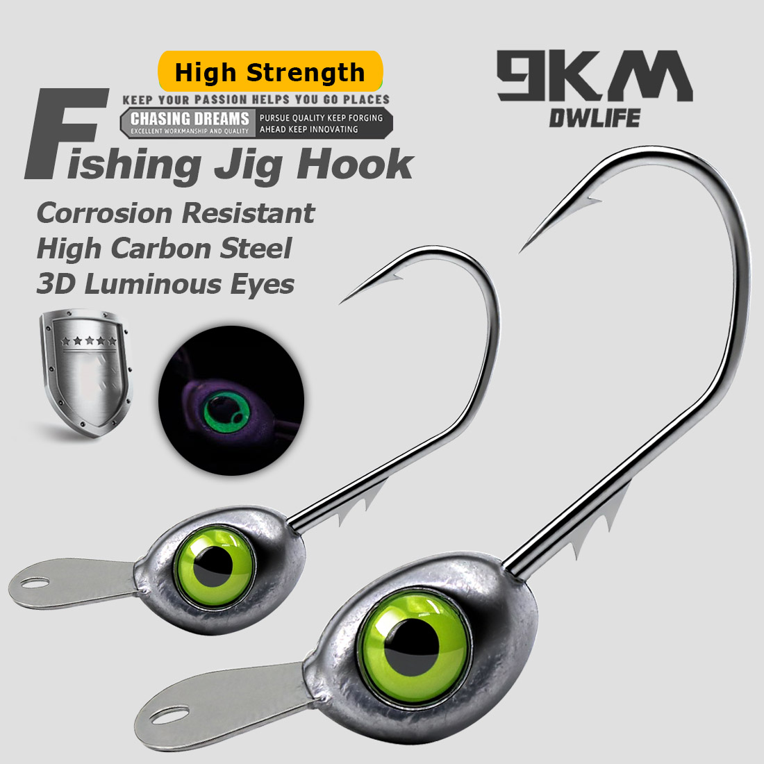 Fishing Hook Weedless - 9KM Shaky Head Jigs Hook with