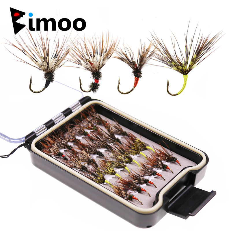 Fishing Hook Size - Bimoo 24PCS/Box Tenkara Flies in Waterproof