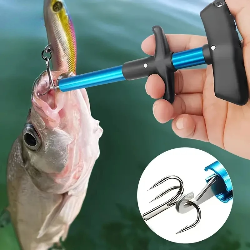 Fishing Hook Remover - 1/2pcs Portable Aluminum T-Hook Fish Hook