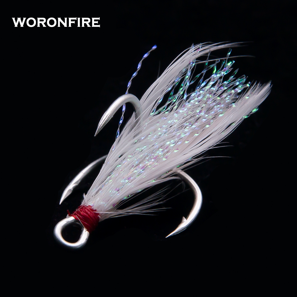 Fishing Hook Offset - 10pcs/lot Thick Treble Hook With Feathers