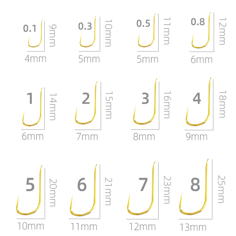 Fishing Hook Barbless - 100 Pieces Shinkanto Barbless Multi-Type Multi-Size