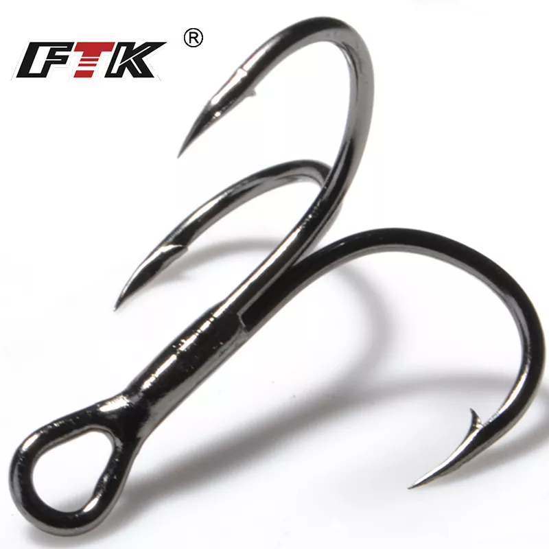 Fishing Hook Offset - FTK 15-20pcs Overturned Treble Hook High