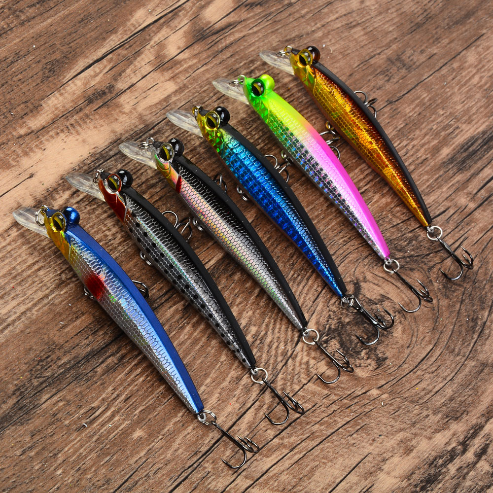 6pcs Minnow Fishing Lure Sinki - Fishing Hook Treble review and price