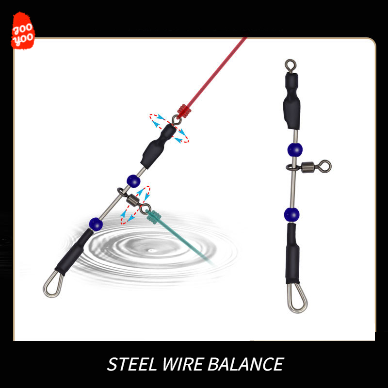 5PCS Swivel Steel Wire Balance - Fishing Hook Stainless Steel review and price