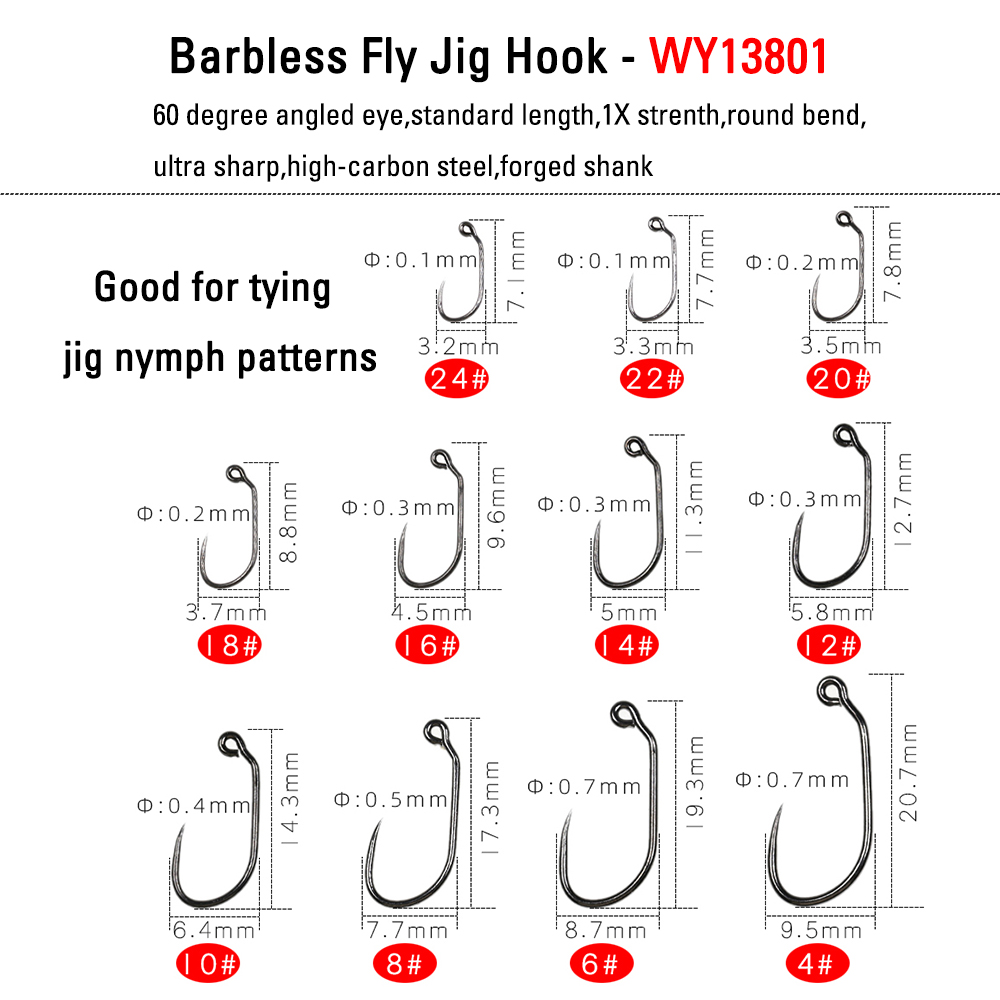 30PCS #24 -#4 Competition Barb - Fishing Hook Barbless review and price