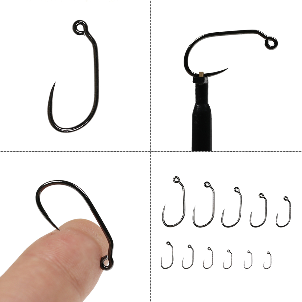 30PCS #24 -#4 Competition Barb - Fishing Hook Barbless review and price