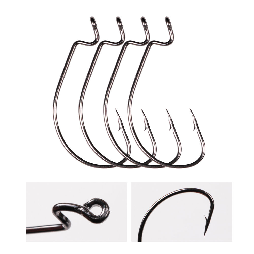 LUSHAZER 10pcs/lot Carbon Stee - Fishing Hook Barbless review and price