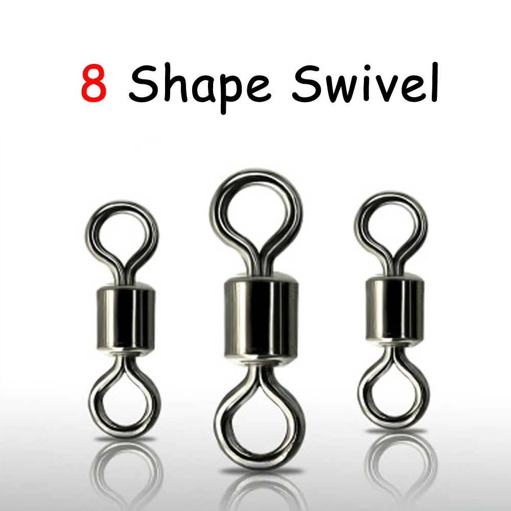 100Pcs Black 8 Shape Rolling s - Fishing Hook Size review and price