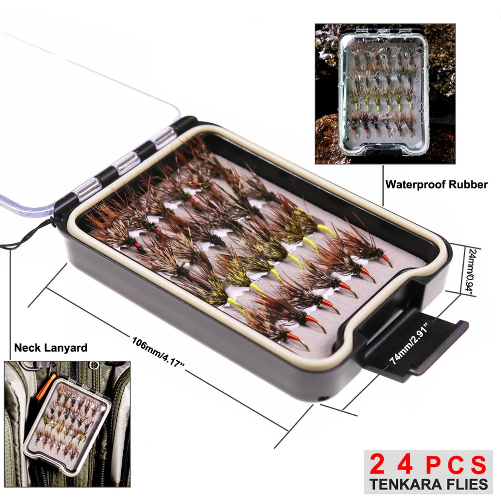 Bimoo 24PCS/Box Tenkara Flies  - Fishing Hook Size review and price