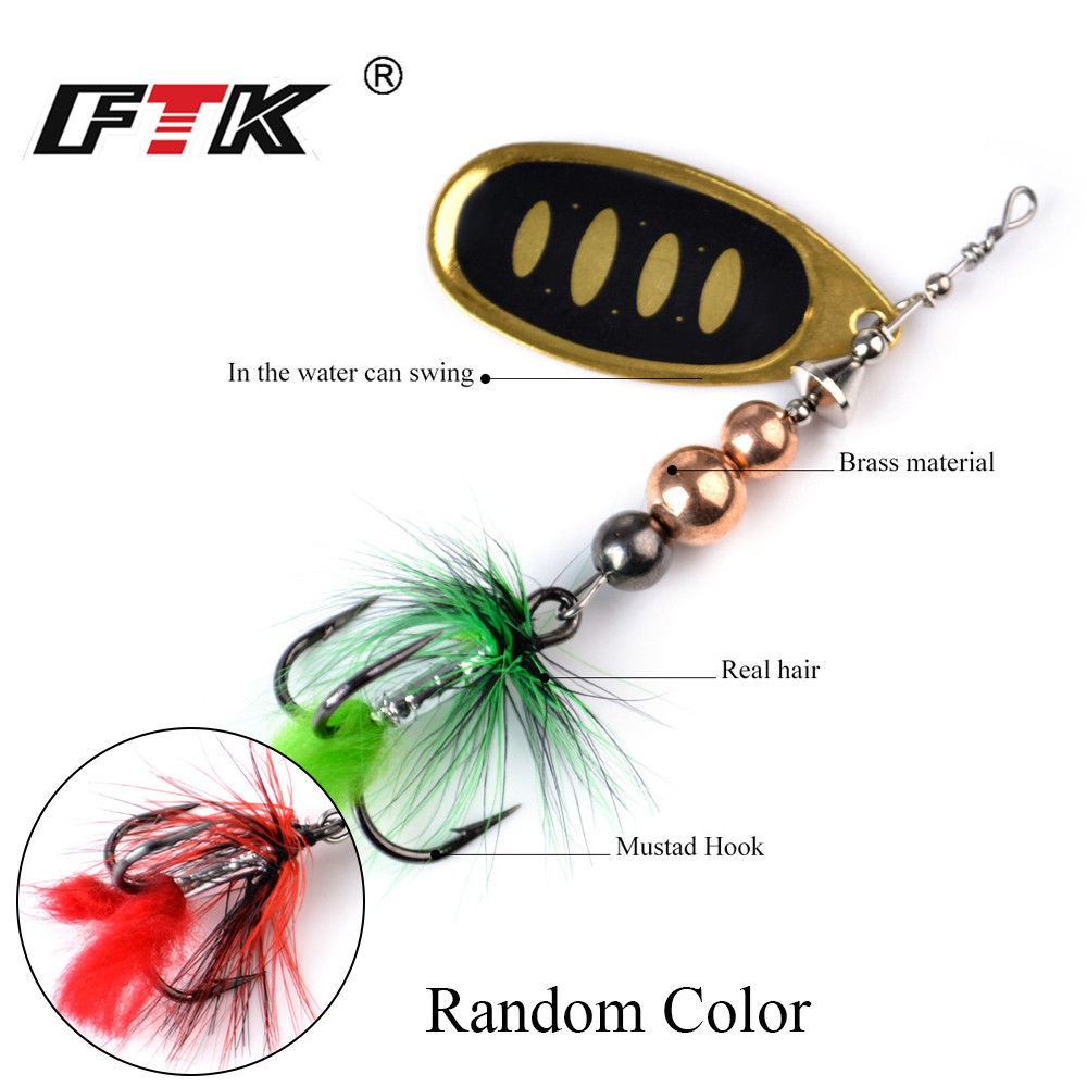 FTK Metal Fishing Lure Spinner - Fishing Hook Treble review and price