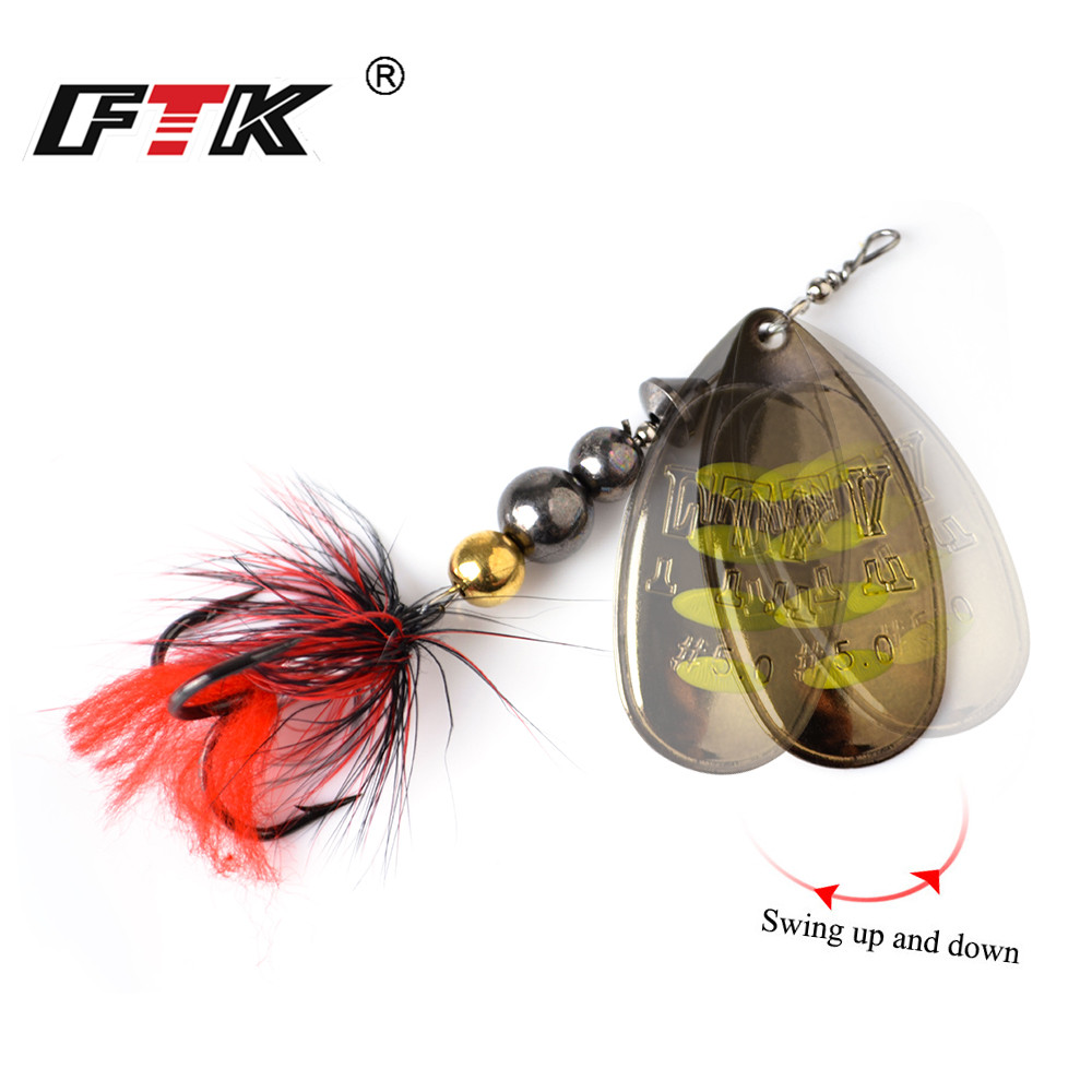FTK Metal Fishing Lure Spinner - Fishing Hook Treble review and price