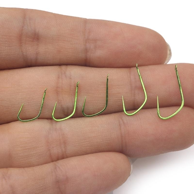 50Pcs Long Handle Small Fishes - Fishing Hook Barbless review and price