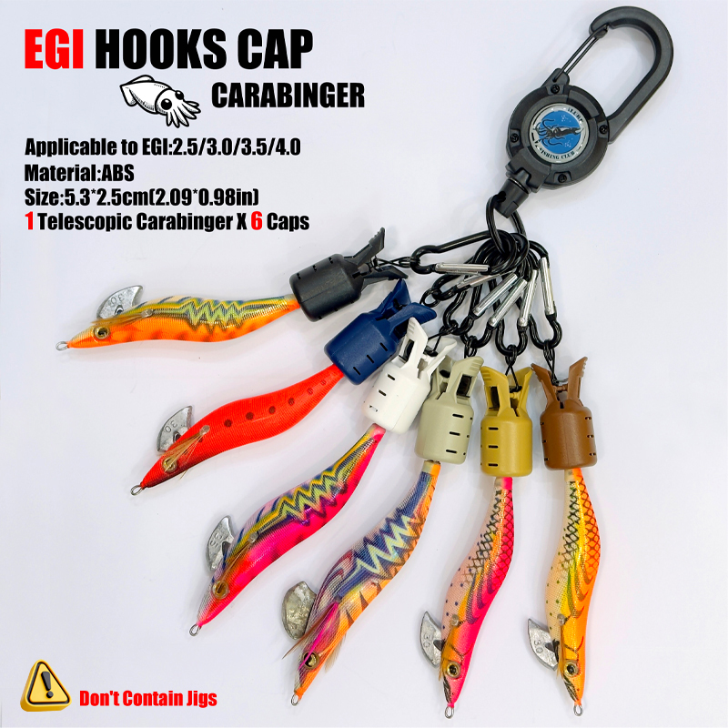 Squid Jig Hook Caps and Carabi - Fishing Hook Jig review and price