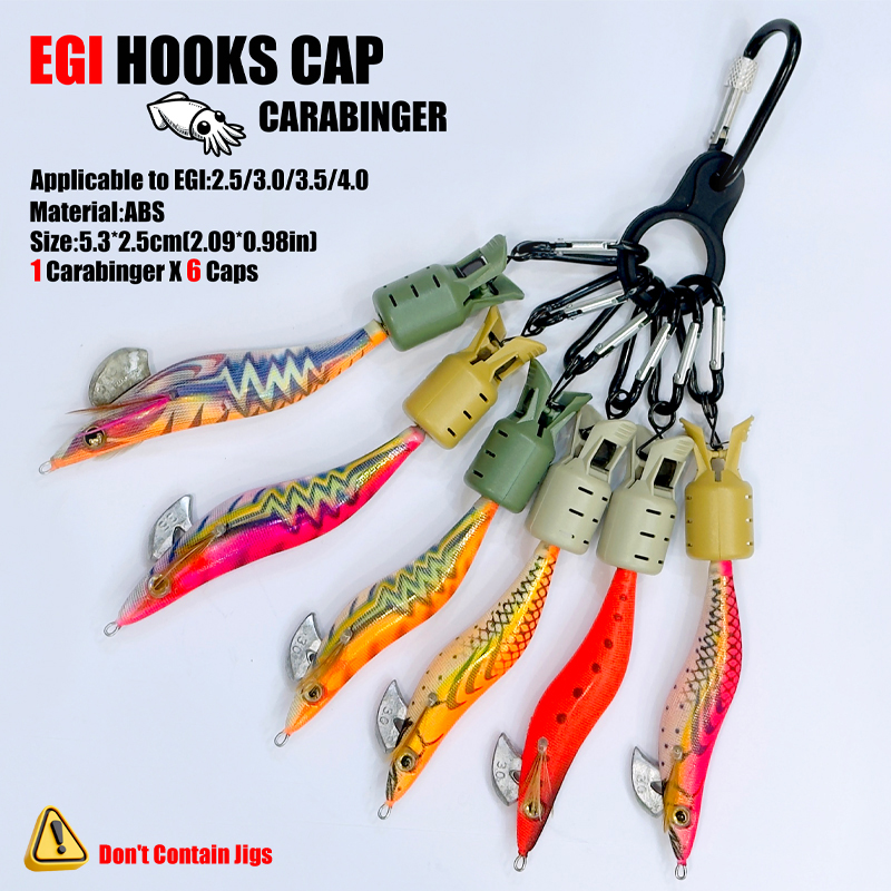 Squid Jig Hook Caps and Carabi - Fishing Hook Jig review and price