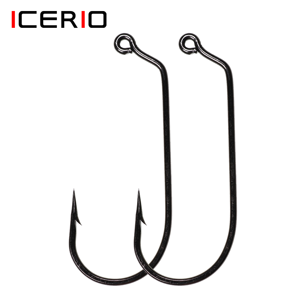 ICERIO 20PCS 60 Degree Jig Hoo - Fishing Hook Barbless review and price