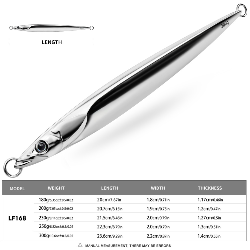 LHFSH 180g-300g Metal Jigging  - Fishing Hook Jig review and price