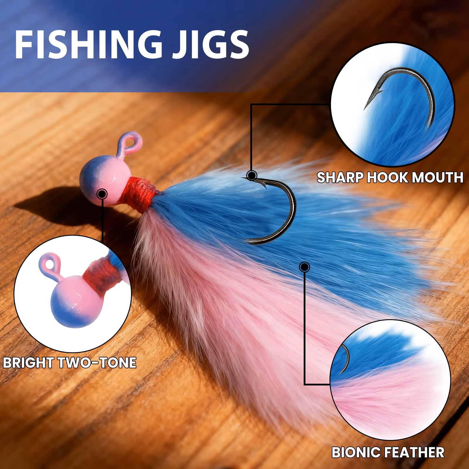 9KM 5pcs Mixed-Color Marabou J - Fishing Hook Assortment review and price