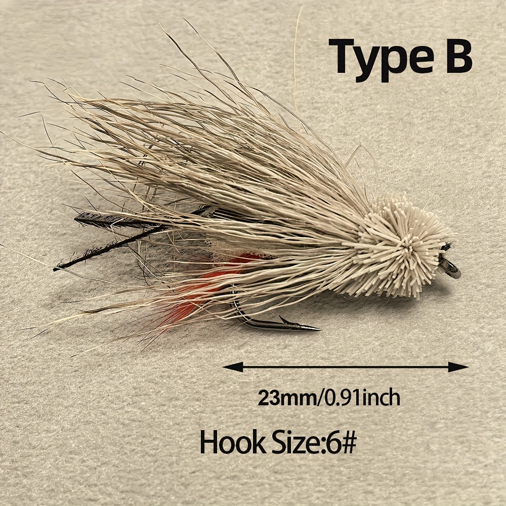 5/6Pcs Popper Hopper Fly Fishi - Fishing Hook Size review and price