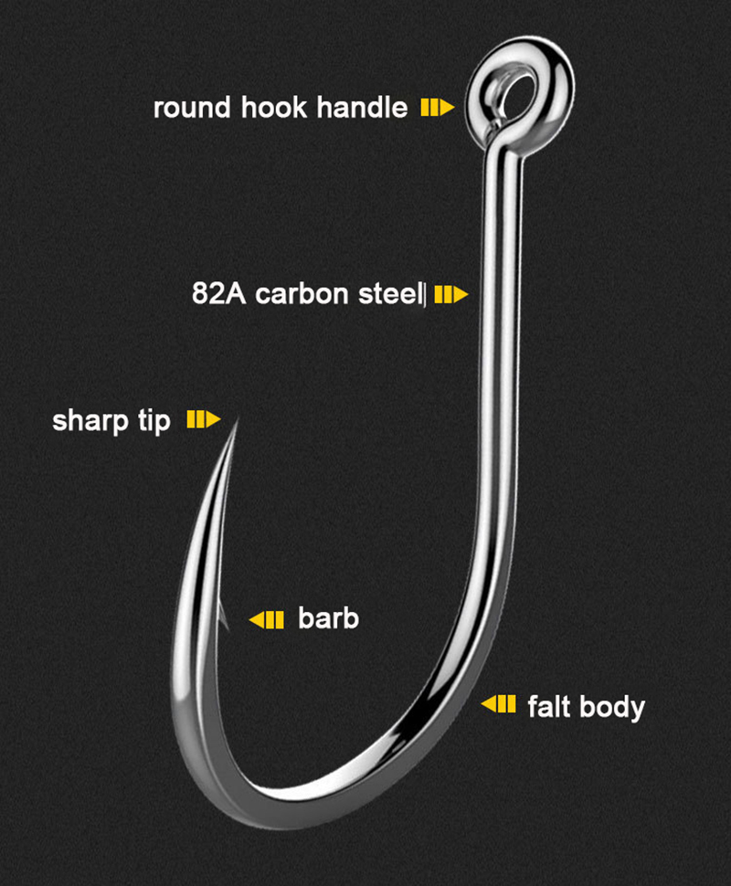 50Pcs Fishing Hooks Barbed Car - Fishing Hook Circle review and price