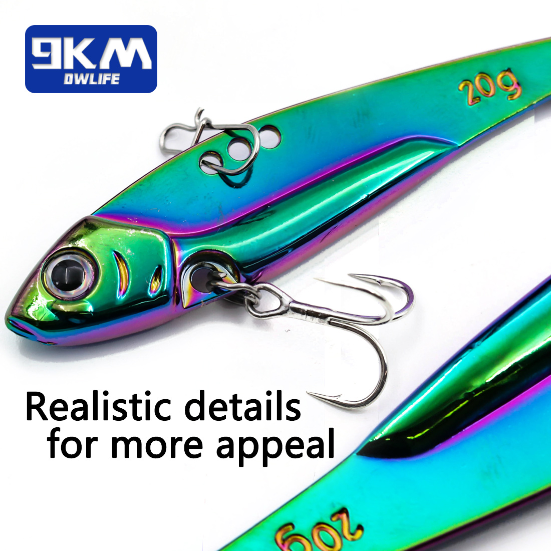 9KM 1PCS Metal Blade Fishing L - Fishing Hook Treble review and price