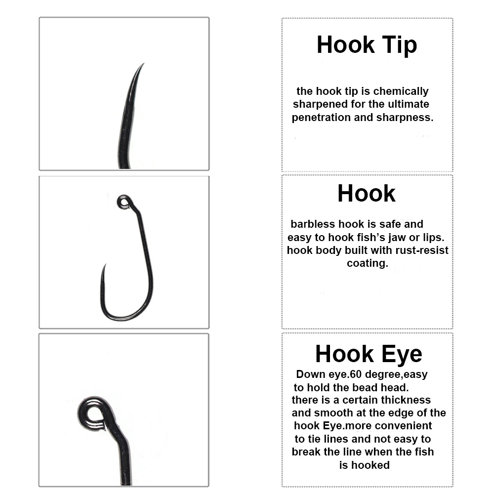 Vtwins 100PCS/Box Fishing Hook - Fishing Hook Barbless review and price