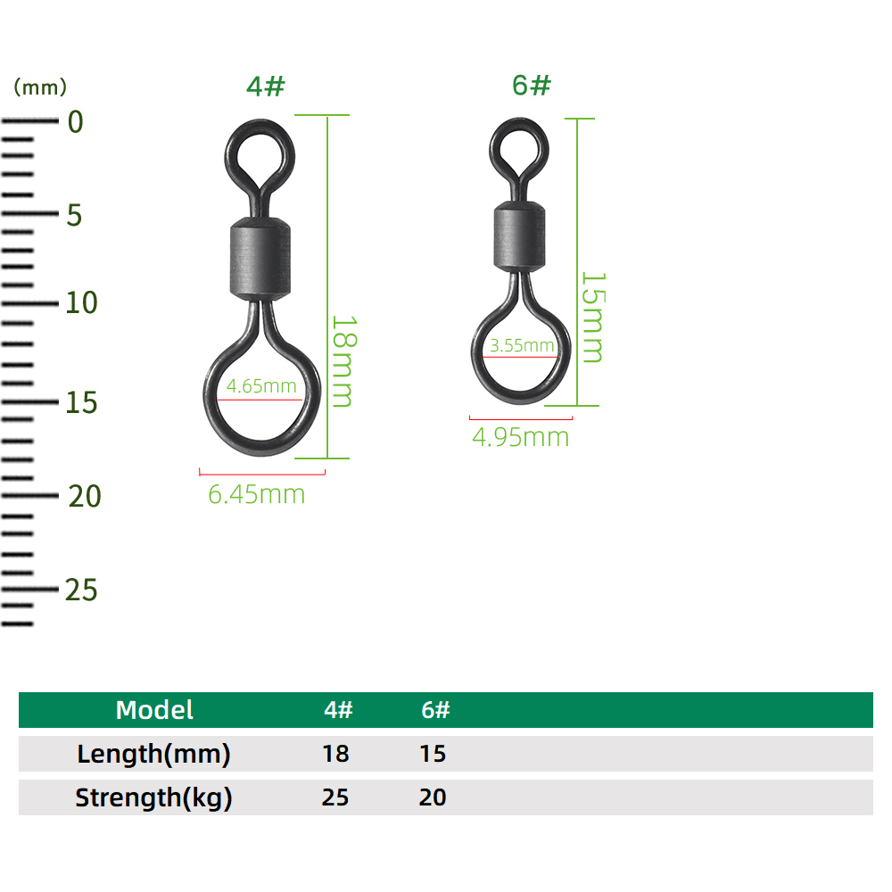 100pcs Carp Fishing Swivel Big - Fishing Hook Size review and price