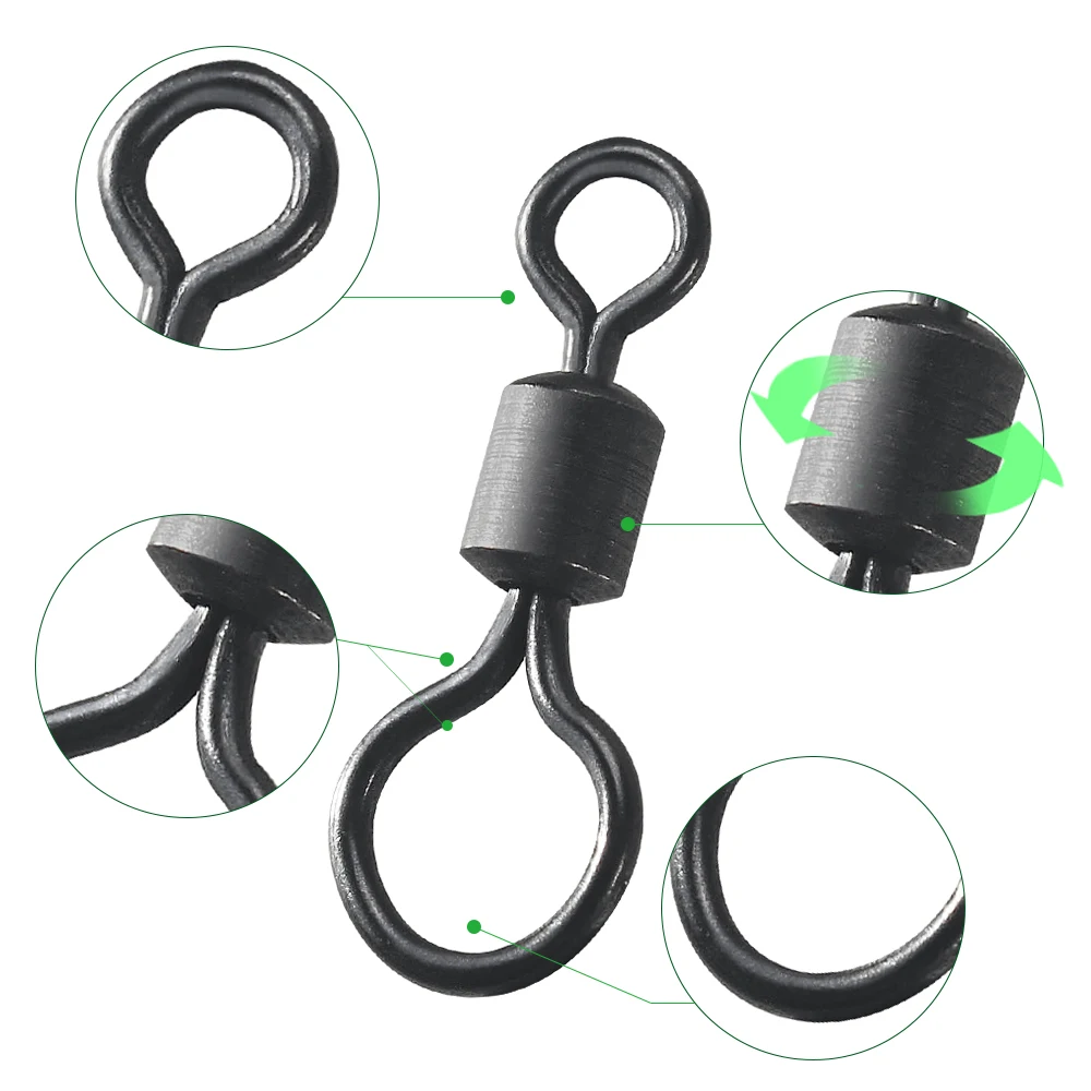 100pcs Carp Fishing Swivel Big - Fishing Hook Size review and price
