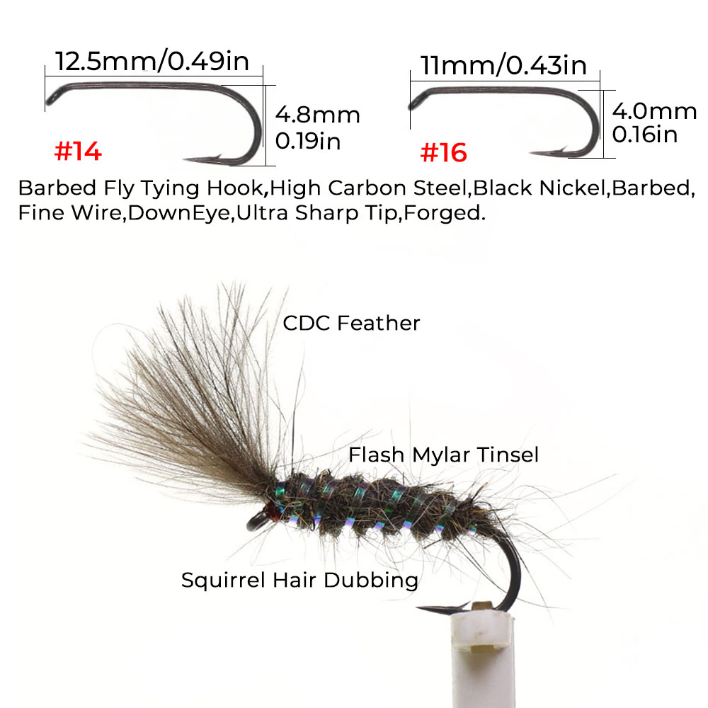 5/6PCS CDC Parachute Dry Fly S - Fishing Hook Size review and price
