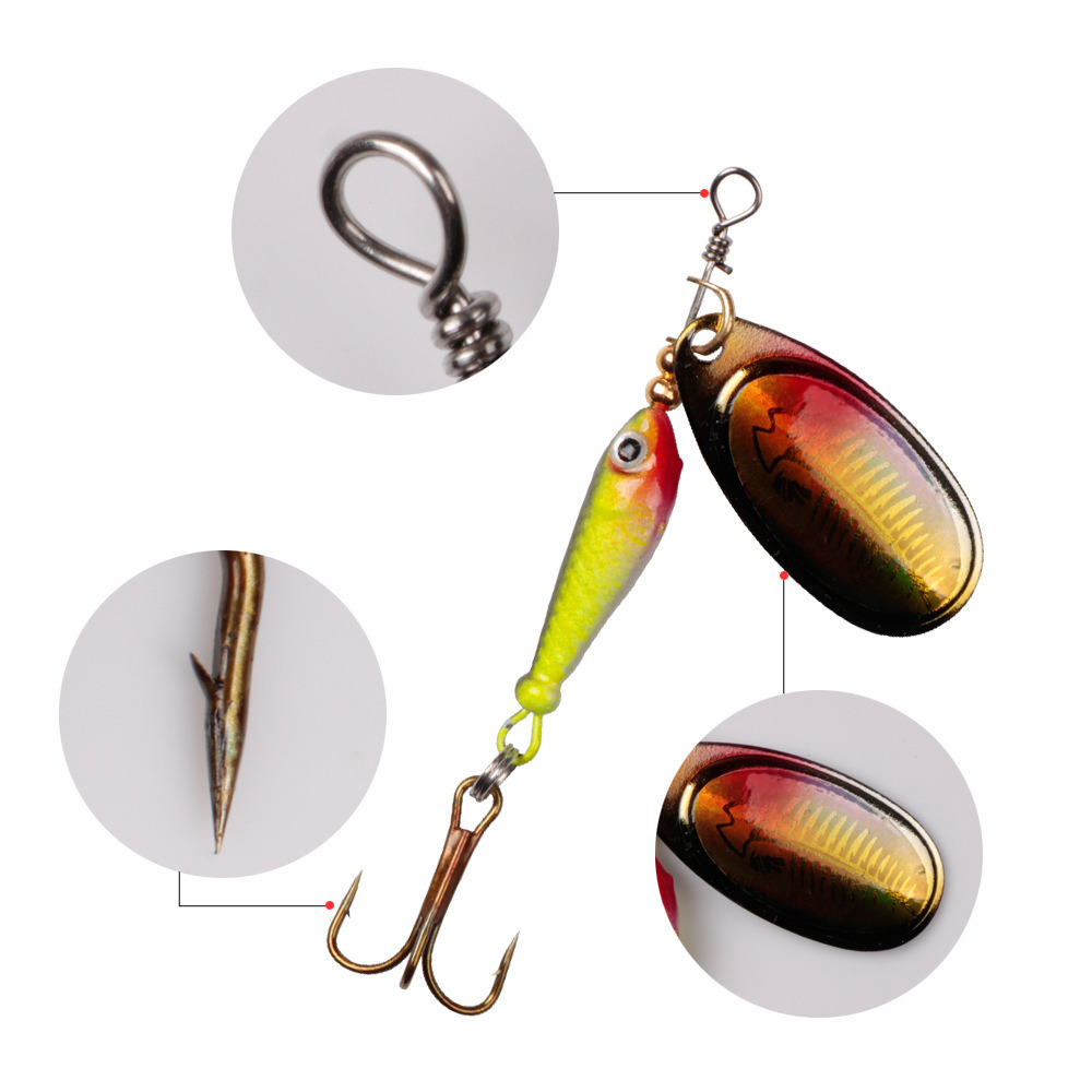 10pcs/Set Spinner Lures 9.1g 7 - Fishing Hook Treble review and price