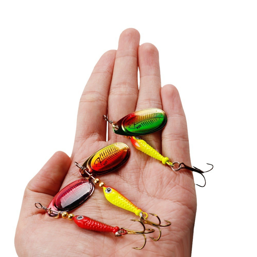 10pcs/Set Spinner Lures 9.1g 7 - Fishing Hook Treble review and price