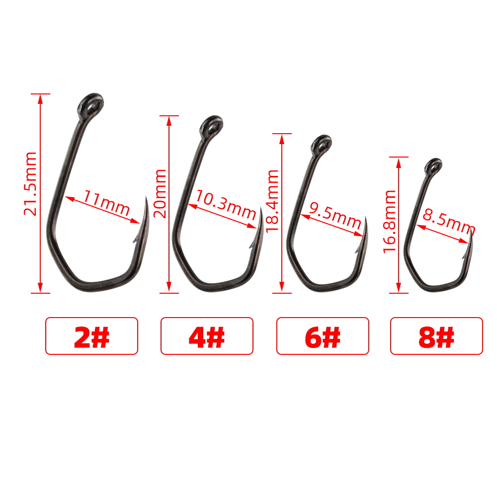 50pcs Carp Fishing Hooks Barbe - Fishing Hook Offset review and price