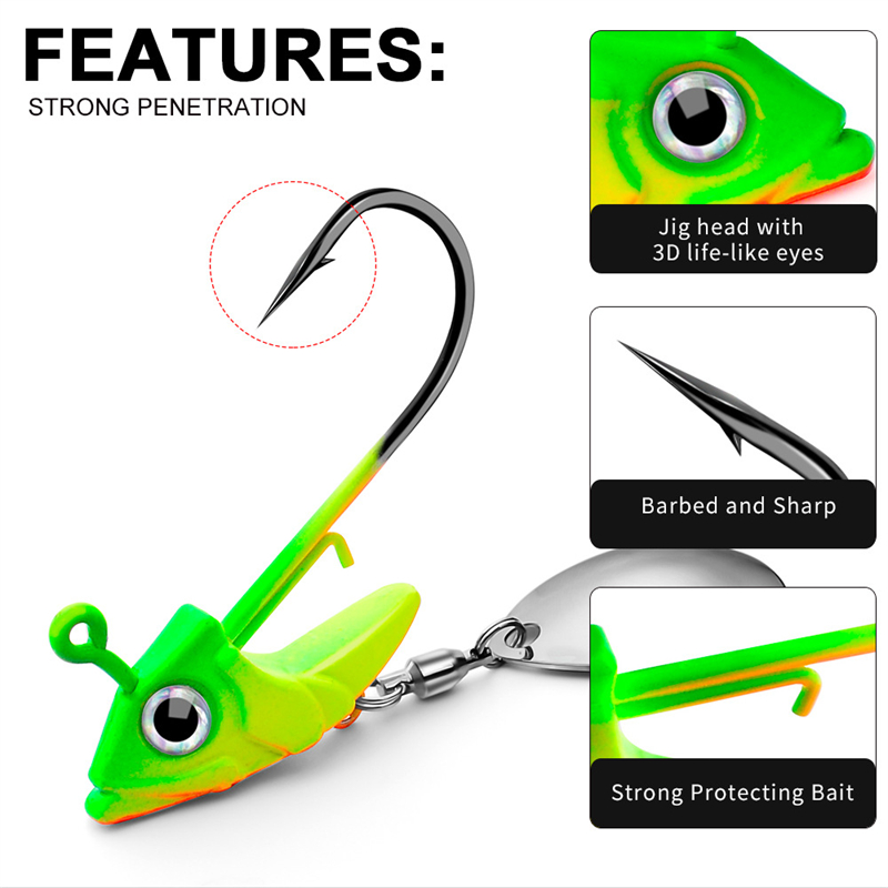 7g 10g 15g Lead Head Jig Hook  - Fishing Hook Circle review and price