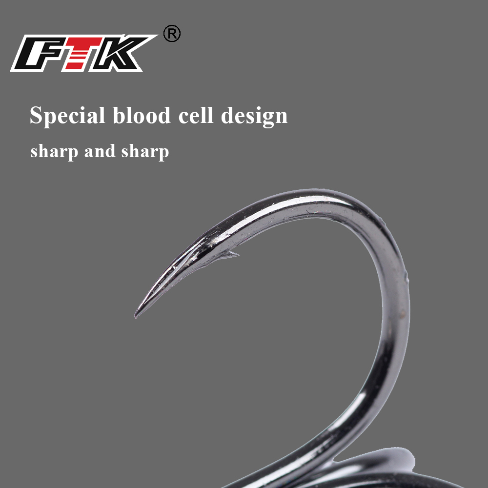 FTK 15-20pcs Overturned Treble - Fishing Hook Offset review and price