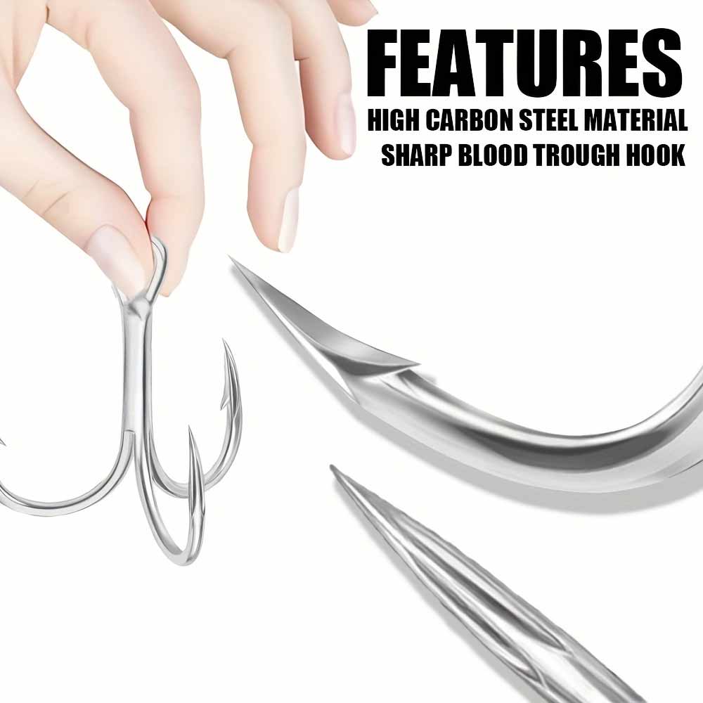 CAZULO 10pcs triple hook, rein - Fishing Hook Barbless review and price