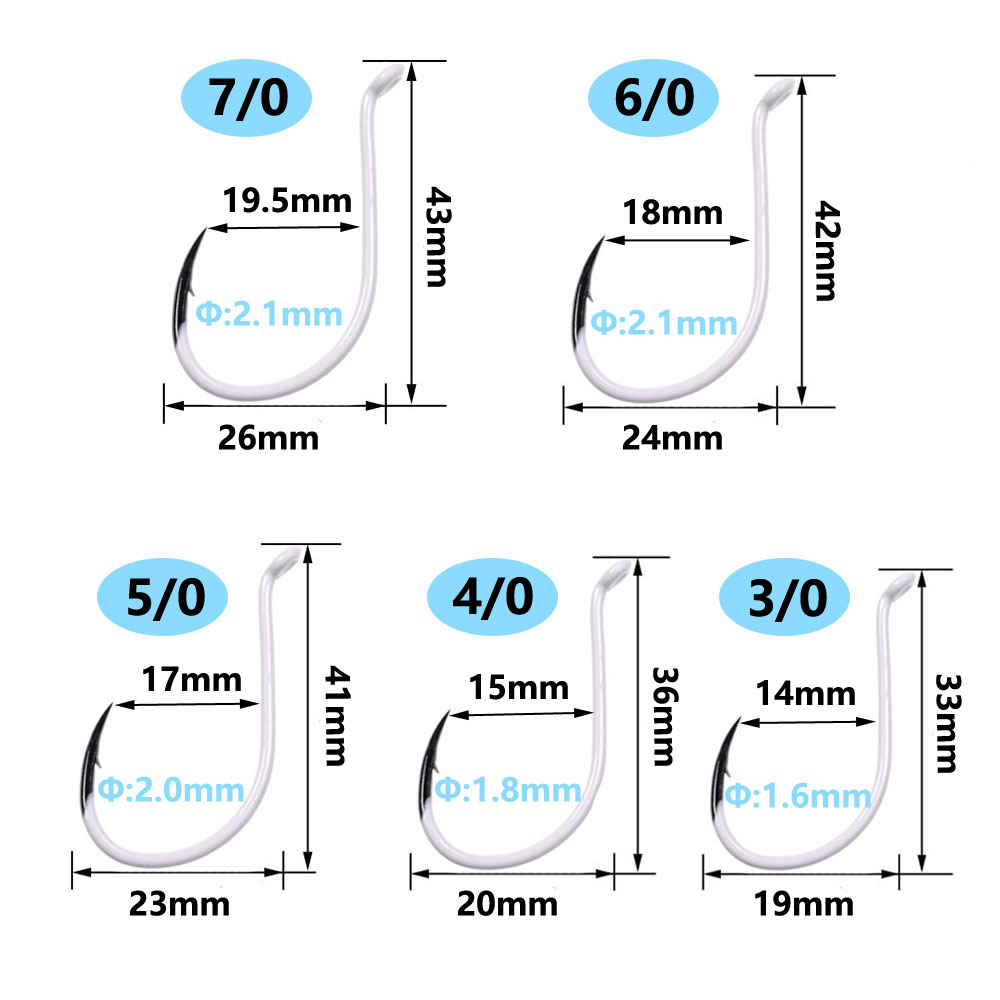 25pcs/box Luminous Imported St - Fishing Hook Offset review and price