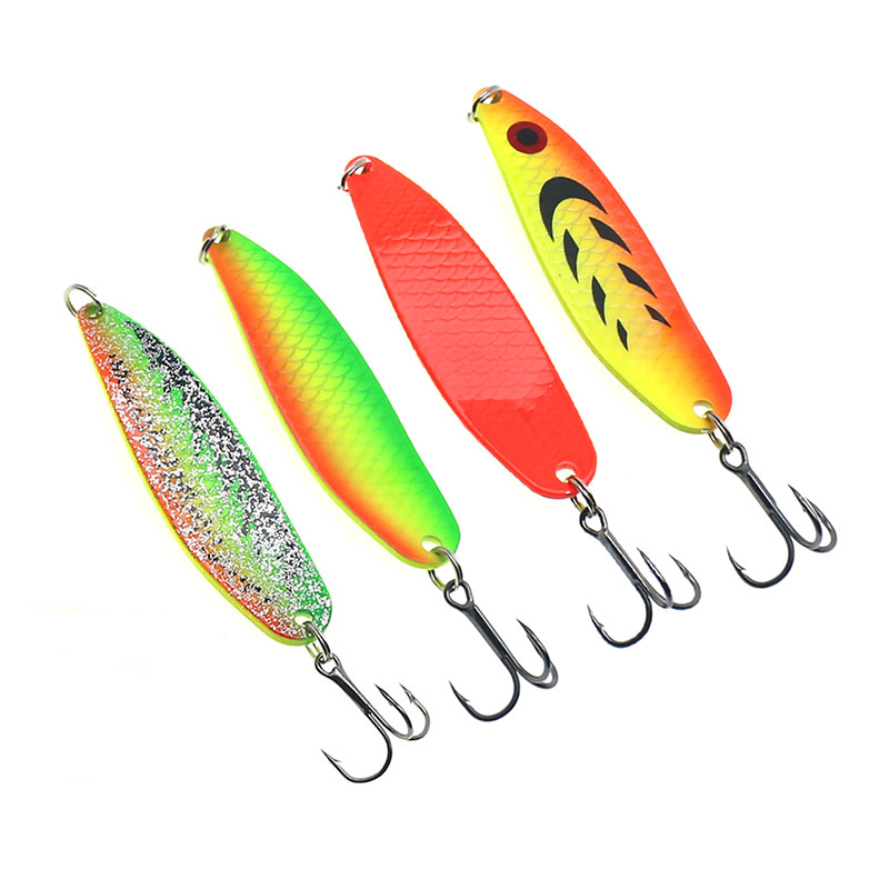 Fishing Lure Metal Spoons Hard - Fishing Hook Treble review and price