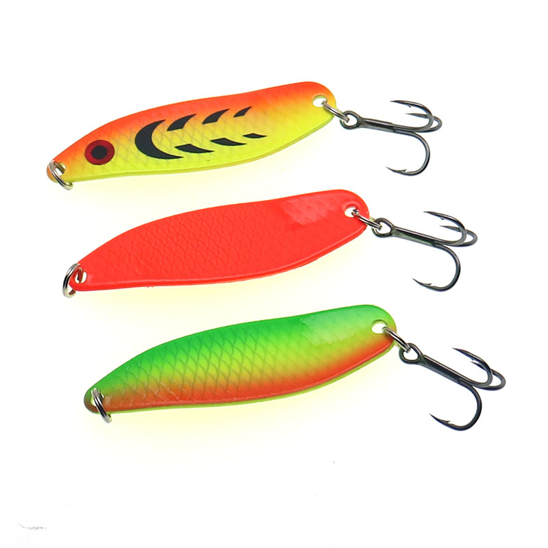 Fishing Lure Metal Spoons Hard - Fishing Hook Treble review and price