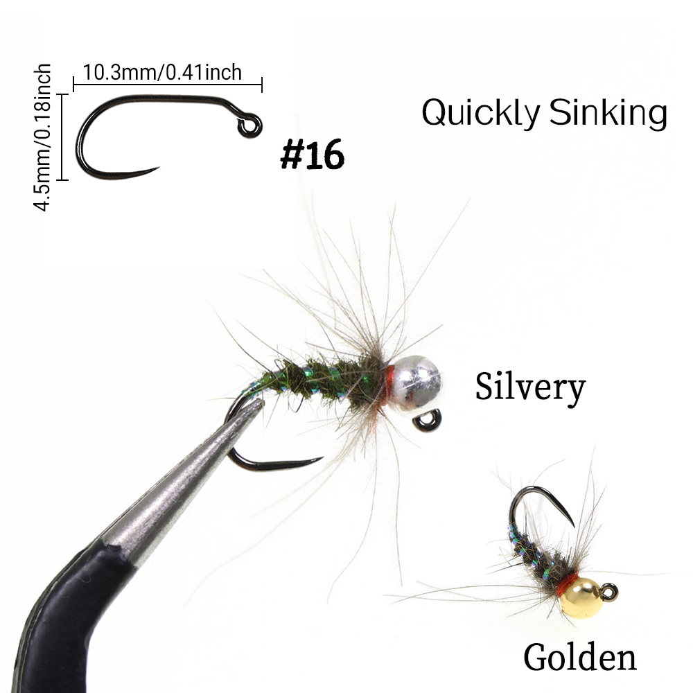 ICERIO Hustler Nymph Fly Tungs - Fishing Hook Size review and price