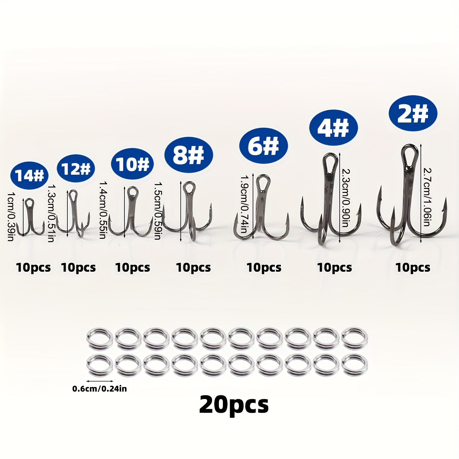 90pcs/set The lure triple-hook - Fishing Hook Circle review and price