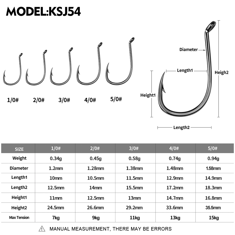 KATYUSHA  100PCS J Hooks 1/0-2 - Fishing Hook Barbless review and price