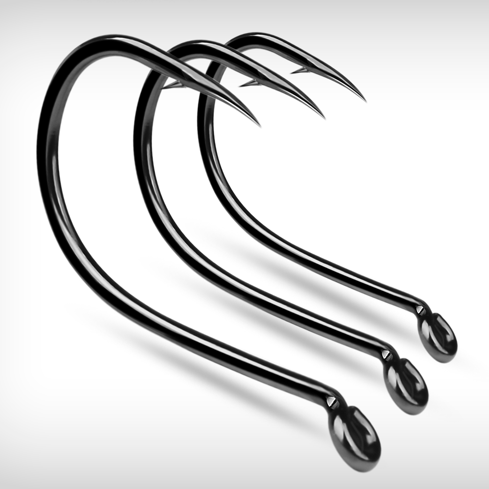 KATYUSHA  100PCS J Hooks 1/0-2 - Fishing Hook Barbless review and price