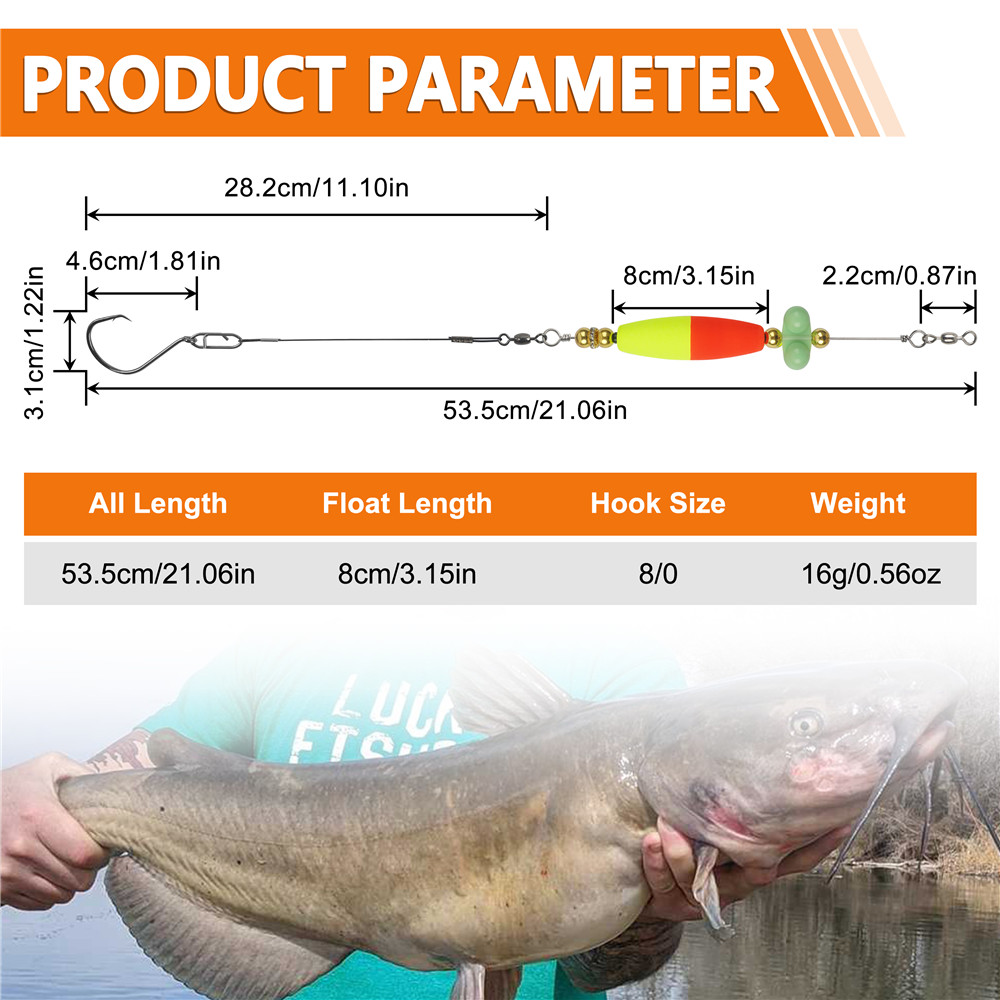 2pcs Catfish hooks with Peg Fl - Fishing Hook Circle review and price
